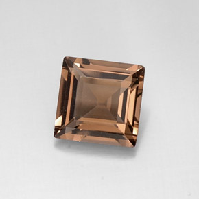 Cuarzo ahumado marrón natural de 4,04 ct, cuadrado, VVS-VS