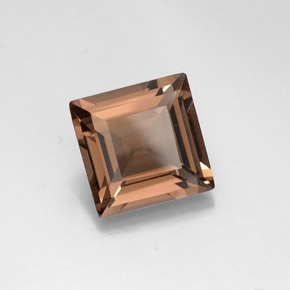 Cuarzo ahumado marrón natural de 4,04 ct, cuadrado, VVS-VS