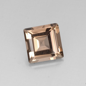 Cuarzo ahumado marrón natural de 4,05 ct, cuadrado, VVS-VS