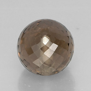 Cuarzo ahumado marrón natural de 7,00 ct, esfera / bola, VVS-VS
