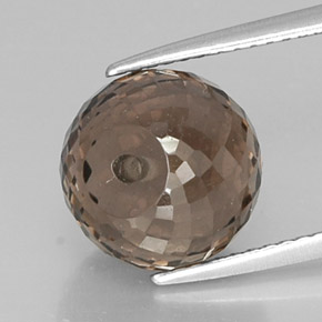 Cuarzo ahumado marrón natural de 7,00 ct, esfera / bola, VVS-VS