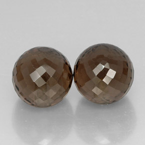 Gemas de cuarzo ahumado marrón natural de  ct, esfera / bola, VVS-VS