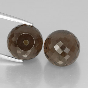 Gemas de cuarzo ahumado marrón natural de  ct, esfera / bola, VVS-VS