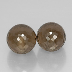Gemas de cuarzo ahumado marrón natural de  ct, esfera / bola, VVS-VS