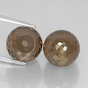 Gemas de cuarzo ahumado marrón natural de  ct, esfera / bola, VVS-VS