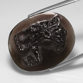 Cuarzo ahumado marrón natural de 28,94 ct, transparente, transparente / translúcido