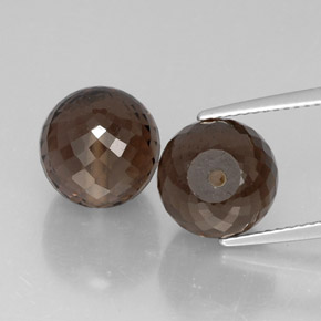 Gemas de cuarzo ahumado marrón natural de  ct, esfera / bola, VVS-VS