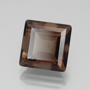 Cuarzo ahumado marrón natural de 4,53 ct, cuadrado, VVS-VS