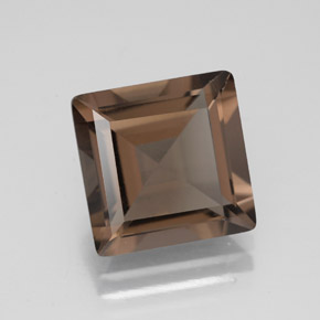 Cuarzo ahumado marrón natural de 4,30 ct, cuadrado, VVS-VS