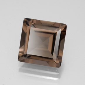 Cuarzo ahumado marrón natural de 4,30 ct, cuadrado, VVS-VS
