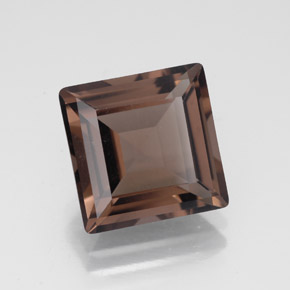 Cuarzo ahumado marrón natural de 4,15 ct, cuadrado, VVS