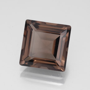 Cuarzo ahumado marrón natural de 4,15 ct, cuadrado, VVS