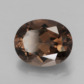 Cuarzo ahumado marrón natural de 2,41 ct, corte óvalo, VVS