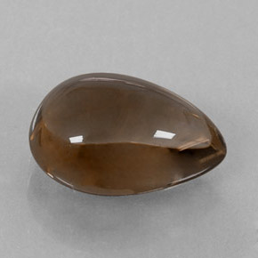 Cuarzo ahumado marrón natural de 4,03 ct, en forma de pera, transparente