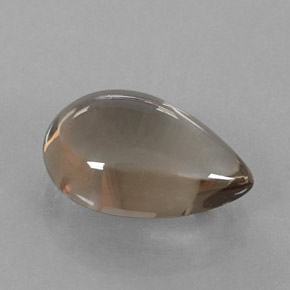 Cuarzo ahumado marrón natural de 3,17 ct, en forma de pera, transparente