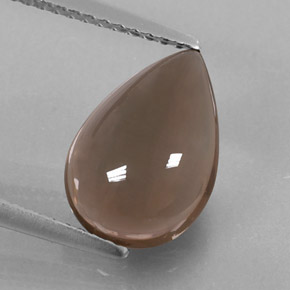 Cuarzo ahumado marrón natural de 2,99 ct, en forma de pera, transparente