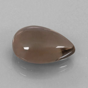 Cuarzo ahumado marrón natural de 2,99 ct, en forma de pera, transparente