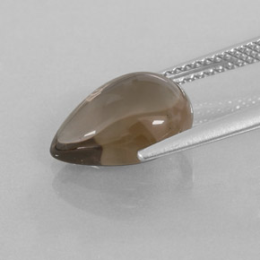 Cuarzo ahumado marrón natural de 3,26 ct, transparente, transparente / translúcido