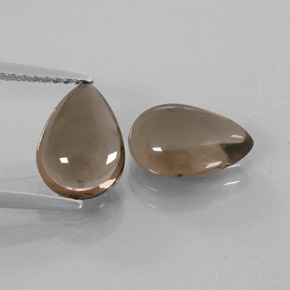 Gemas de cuarzo ahumado marrón natural de  ct, en forma de pera, transparente