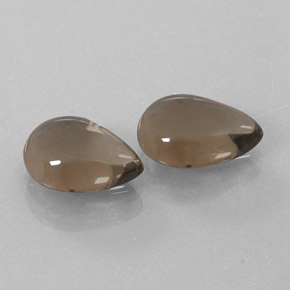 Gemas de cuarzo ahumado marrón natural de  ct, en forma de pera, transparente