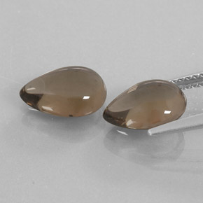 Gemas de cuarzo ahumado marrón natural de  ct, en forma de pera, transparente