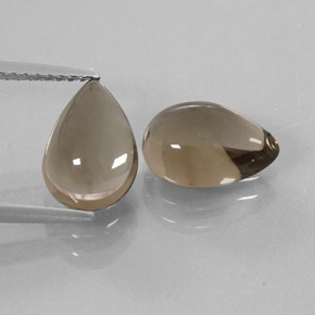Gemas de cuarzo ahumado marrón natural de  ct, en forma de pera, transparente