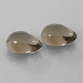 Gemas de cuarzo ahumado marrón natural de  ct, en forma de pera, transparente