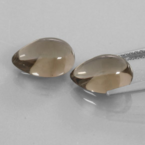Gemas de cuarzo ahumado marrón natural de  ct, en forma de pera, transparente