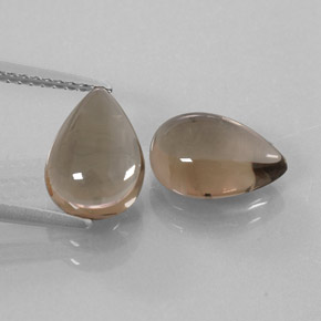Gemas de cuarzo ahumado marrón natural de  ct, en forma de pera, transparente