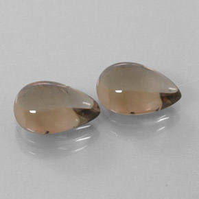 Gemas de cuarzo ahumado marrón natural de  ct, en forma de pera, transparente