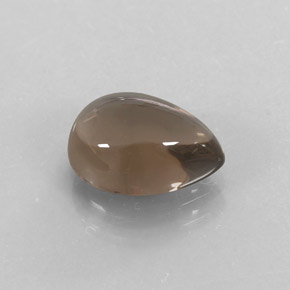 Cuarzo ahumado marrón natural de 2,51 ct, en forma de pera, transparente