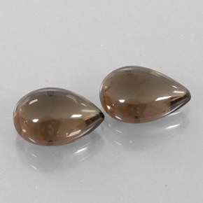 Gemas de cuarzo ahumado marrón natural de  ct, en forma de pera, transparente