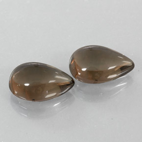 Gemas de cuarzo ahumado marrón natural de  ct, en forma de pera, transparente