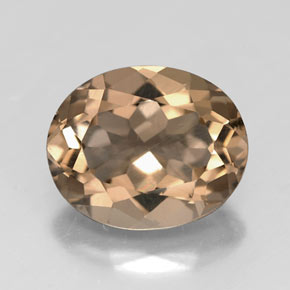 Cuarzo ahumado marrón natural de 2,73 ct, corte óvalo, VVS-VS