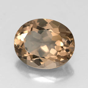 Cuarzo ahumado marrón natural de 2,73 ct, corte óvalo, VVS-VS