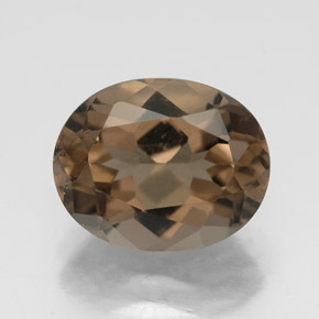 Cuarzo ahumado marrón natural de 2,57 ct, corte óvalo, VVS-VS