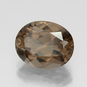 Cuarzo ahumado marrón natural de 2,57 ct, corte óvalo, VVS-VS