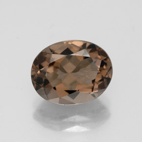 Cuarzo ahumado marrón natural de 2,54 ct, corte óvalo, VVS-VS