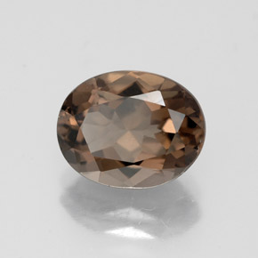 Cuarzo ahumado marrón natural de 2,54 ct, corte óvalo, VVS-VS