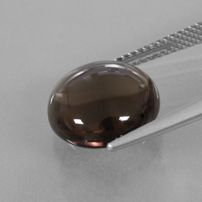 Cuarzo ahumado marrón natural de 6,24 ct, transparente, transparente / translúcido