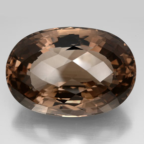 Cuarzo ahumado marrón natural de 194,90 ct, corte óvalo, IF