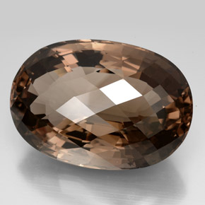 Cuarzo ahumado marrón natural de 194,90 ct, corte óvalo, IF