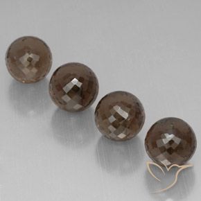 Gemas de cuarzo ahumado Chocolate Brown  natural de 27.23 ct, Esfera / Bola, VVS-VS