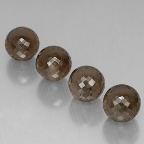 Gemas de cuarzo ahumado marrón natural de  ct, esfera / bola, VVS-VS