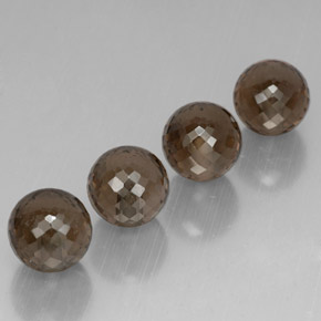 Gemas de cuarzo ahumado marrón natural de  ct, esfera / bola, VVS-VS