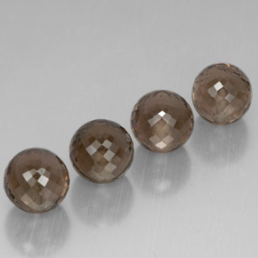 Gemas de cuarzo ahumado marrón natural de  ct, esfera / bola, VVS-VS