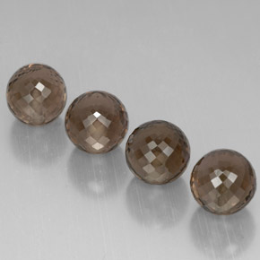 Gemas de cuarzo ahumado marrón natural de  ct, esfera / bola, VVS-VS