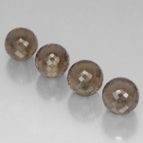 Gemas de cuarzo ahumado marrón natural de  ct, esfera / bola, VVS-VS
