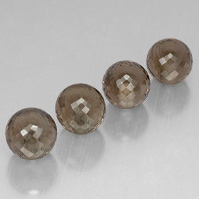 Gemas de cuarzo ahumado marrón natural de  ct, esfera / bola, VVS-VS