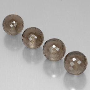 Gemas de cuarzo ahumado marrón natural de  ct, esfera / bola, VVS-VS